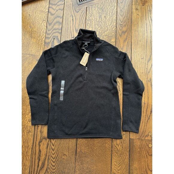 Patagonia Women's Better Sweater 1/4 Zip Pullover Size XS Black New With Tags - Picture 1 of 5